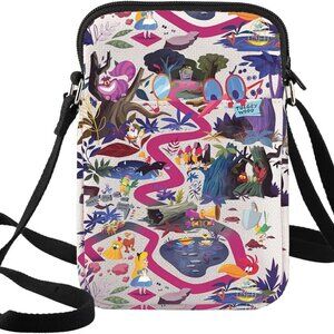 Fairy Tales Alice Crossbody Bag Cotton Canvas Adjustable Zipper Purse